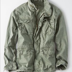 American Eagle military green cargo jacket